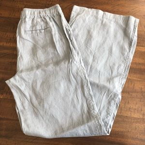 St Tropez West Linen Lounge Pull On pants grey